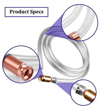 Car Gas Siphone Hose Pump, 3.28FT Vehicle Fuel Gasoline Water Transfer Shaker Siphon, Safety Self-Priming Multi-Purpose Auto Fuel Trasnfer Hose Tube, Universal for Vehicles - size: 3.28 Ft