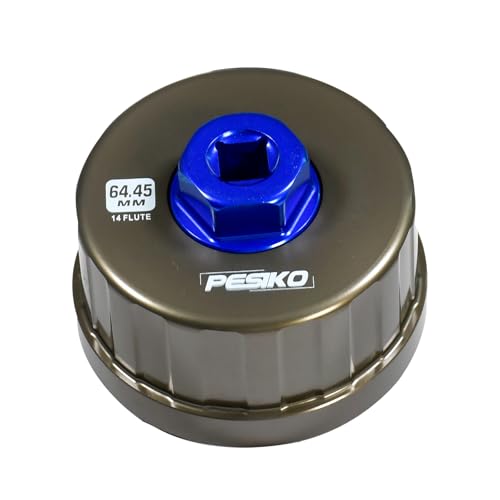 64mm Oil Filter Wrench for Toyota, Lexus and Scion | 64mm 14-flute, Precision Machined, Aircraft Aluminum, Strong Grip, Non-slip Filter Removal - size: 64mm Oil Filter Wrench