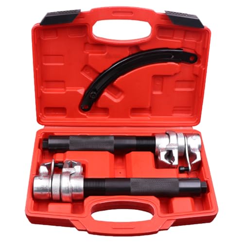 Automotive Coil Spring Compressor Tool with Jaw and Holder Macpherson Struts Spring Compressor Set for Car Truck Heavy Duty - color: Red