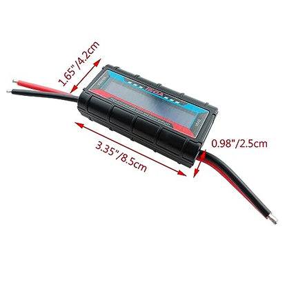 150A High Precision RC Watt Meter Power Analyzer Voltage Amp Meter, Wattmeter Tester Amp Meter Monitor with Real-time Reading Backlight Digital LCD Screen for Battery, Solar, Wind Power - style: 150A