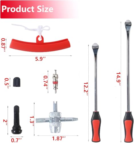 11.5" Tire Spoon Kit, 24pcs Tire Changing Tool for Motorcycle Dirt Bike Lawn Tractor Bicycle, Motorcycle - size: 11.5 inch