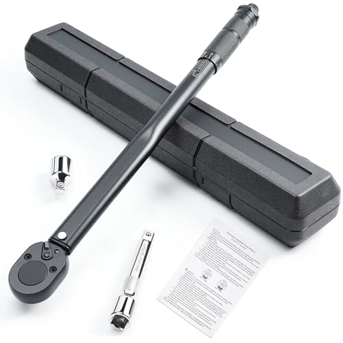 KOOPOOL 1/2 Torque Wrench, Torque Wrench 1/2 Drive, 10-170 Ft-Lb | 72-Tooth Reversible Ratchet, ±3% Precision,Dual Scale, for Car, Truck, Motorcycle Repair - size: 1/2" 10-150FT-LB