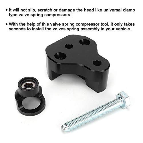 Car Repair Tool,Aluminum Valve Spring Compressor Tool Kit Repair Part Fits for Forester 04 11(Black) - color: Black
