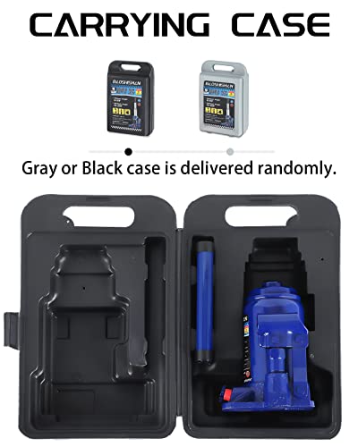 BAOSHISHAN 4 Ton Double Ram Bottle Jack with Carrying Case | Heavy-Duty Hydraulic Lift, Welded Steel Construction, Overload Protection, Anti-Slip Base, for SUV Truck RV - size: 4 Ton with Case