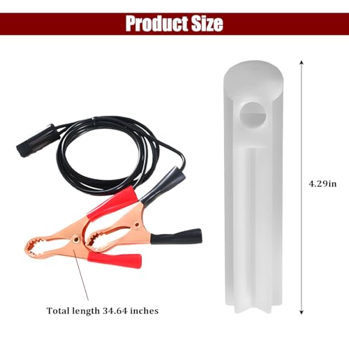 4PCS Car Fuel Injector Flush Cleaner Adapter Kit, Vehicle Fuel Injector DIY Cleaning Tool Kit with Test Lead, Auto Gas Injection Nozzle Flush Cleaner Tester Set, Universal for Vehicle
