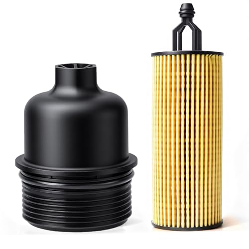Plastic Engine Oil Filter Housing Cap with Oil Filter Assembly | Compatible With 2011-2016 Chrysler, Dodge Charger Challenger, Jeep Grand Cherokee,Ram ProMaster 3.6L V6 | OE 68191350AA