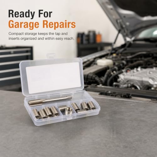 Spark Plug Thread Repair kit, M10*1.25 BoltM10*1.25 Tap Stainless Steel Repair kit for Automotive Engine Cylinder Head Rethreaded Kit Repairs Tools - color: M10*1.25