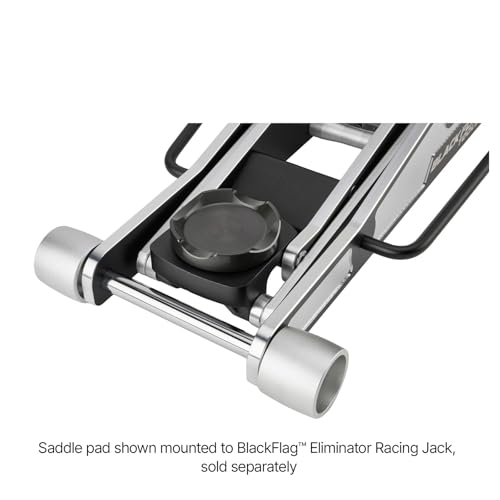 Black Flag™ Eliminator Aluminum Racing Jack Large Saddle Upgrade, 3-3/8 Inch Steel Saddle with Tube Frame Notches for Lifting Round Chassis and Axles (Fits Eliminator Jack)