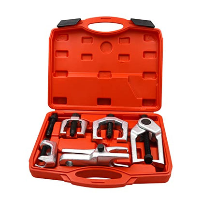 Dioche Ball Joint Removal Tool Kit - Alloy Steel Sturdy Car Ball Joint Separator & Pitman Arm Puller - 5-Piece Automotive Front End Service Tool Kit for Cars, SUVs & Trucks
