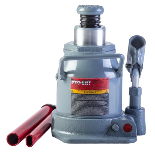 Pro-Lift B-S20D Grey Hydraulic Bottle Jack - 20 Ton Capacity