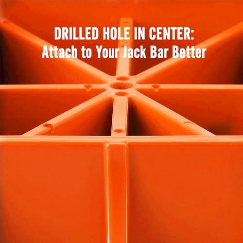 Seven Sparta Off-Road Base Stand Compatible with Hi Lift Jack（Orange Base） | For Hi Lift Jack, Alleviate Jack Hoisting Sinkage, Heavy Duty PP, Teeth Design, Easy to Clean, Solid Construction - style: Orange Base