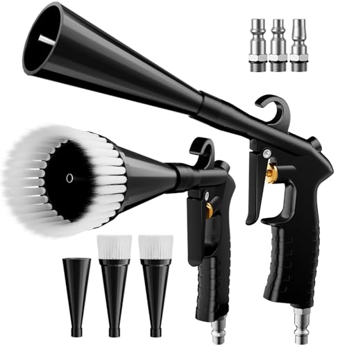 Detailing Car Cleaning Gun Interior Dryer Air Blow Gun, High Pressure Blower Gun, Car Detailing Tools for Quickly Blowing Out Dirt and DustWorking with Air - color: Silver