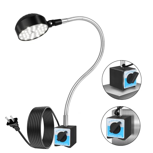 Magnetic Work Light,Work Light with Flexible & Magnetic Base | 2000 Lumens LED Work Light, Mechanic Tool Lights, Shop Lamp for Workbench, Wood Lathe, Sewing Machine, Grill
