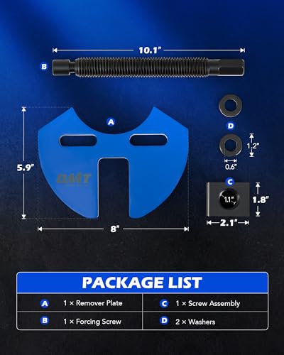 Orion Motor Tech Wheel Hub Removal Tool Kit, Wheel Bearing Hub Remover Tool Set Compatible with 5 6 8 Lug Hub Assemblies on Cars and Trucks, Wheel Hub Buster Puller with Carrying Case | Wheel Bearing Hub Remover Tool Set Compatible with 5 6 8 Lug Hub Asse