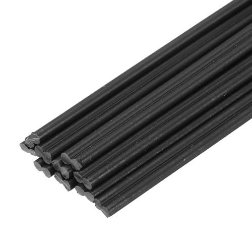 MECCANIXITY 10pcs 8 Inch Plastic Welding Rods PVC Welding Strips Welder Rods for Plastic Welder,Car Bumper, Kayak Repair, Black - color: Black, size: 8 Inch