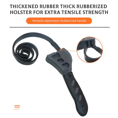 Strap Wrench, Oil Filter Wrench 50cm Length,Use as Jar Opener, Rubber Strap Wrenches Used by Mechanics, Plumbers