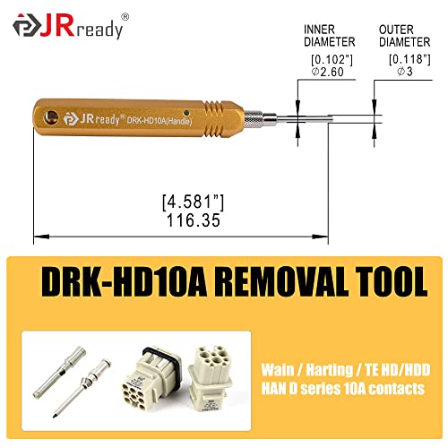 JRready ST5227 Extractor Tools KIT Solid Contact Extraction Tools Removal TE/AMP/HARTING D SUB series HAN series Heavy Duty Connector Terminals