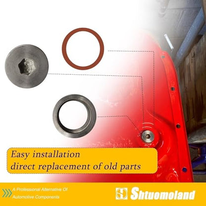 12mm Transmission Drain Plug Kit Steel Bung & Steel Plug & Washer Transmission Sump Drain Plug Oil pan drain plug (Weld In)