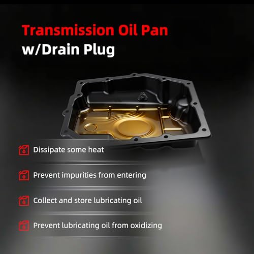 Oil Pan w/Drain Plug, Transmission Oil Pan for Chrysler 300 07-10 | for Dodge Challenger/Charger/Magnum 04-12, for Jeep Liberty/Wrangler 03-13, for Ram 1500/Dakota 11-12, for 42RLE Transmission - size: for Challenger/Magnum/Wrangler 2004-2012