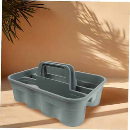 GLEAVI Large Capacity Storage Basket Handheld Cleaning Tote Sturdy Plastic Dividers for Dorm Car Office