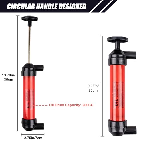 Siasky Siphon Pump 200cc Fluid Transfer Pump(2nd Generation), Fuel Transfer Hand Pump Kit for Gas, Oil, Water and Liquids, Efficient and Lightweight
