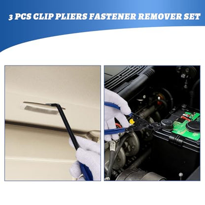 17Pcs Mechanic Tool Set Car Panel Removal Tools Pick and Hook Set | Clip Removal Tool Automotive Trim Removal Tool Magnetic Pickup Gasket Scrapers for Auto Interior Stereo Off-Road Rig Repairs