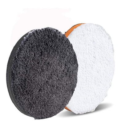 5.25" Black Microfiber/White OSP Microfiber pad kit. (2-Pack). Fits 5" Backing Plate. - color: 2 Pack, size: 5.25"
