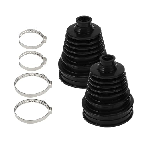 ACROPIX 2pcs CV Joint Boot with 4 Stainless Steel Clamps, Silicone Rubber Black CV Axle Boot Repair Kit Universal Constant Velocity Joint for Most Cars - size: Set B