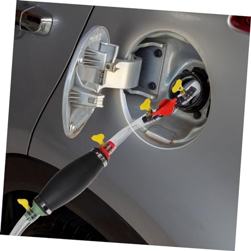 Cabilock 1Set Manual Hand Pump Transfer Pump with Hose Portable Gas Oil Water Siphon Pump Kit for Car Truck Boat and Transfer