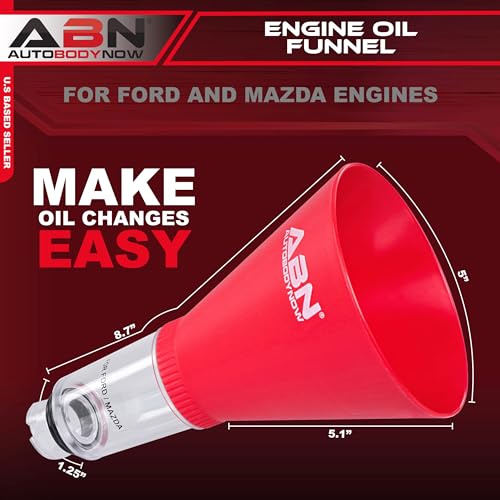 ABN Automotive Engine Oil Funnel - Compatible with Ford and Mazda for No Spill Oil Change - size: Mazda