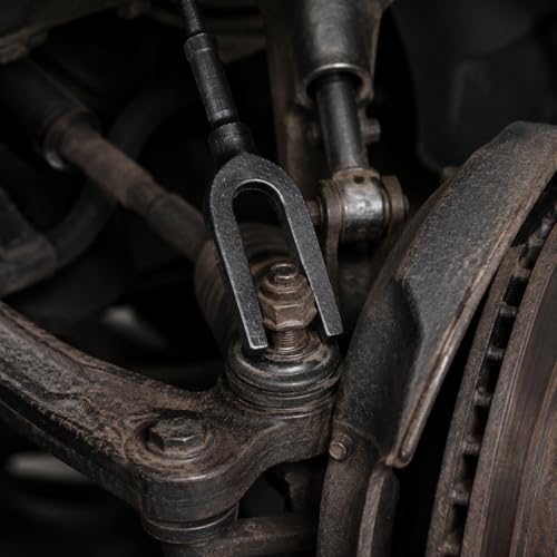 Pneumatic Separating Pickle Fork for Ball Joint and Tie Rod Removal | precision heat-treated,Industrial-grade forged steel,high impact resistance,Advanced anti-rust coating,Precision fork angle