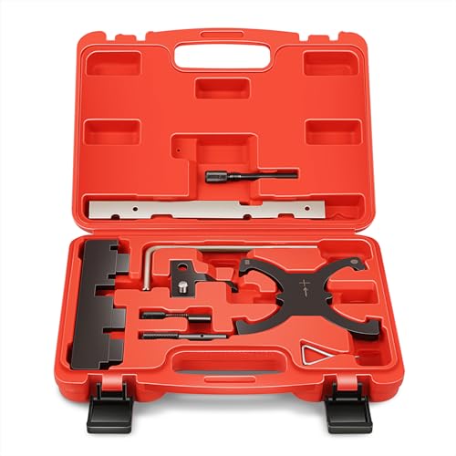 DNA Motoring 9pcs Engine Timing Tool, Engine Camshaft Belt Timing Locking Tools Set Compatible with Ford Focus Fiesta 1.6 VCT Engine, red, TOOLS-00580 - style: 9pcs Engine Timing Tool