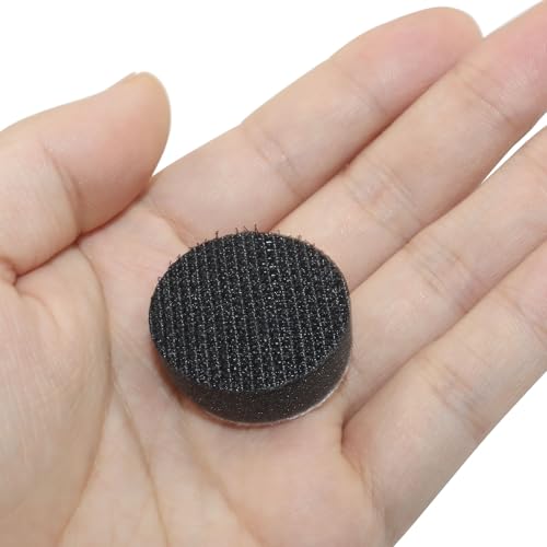 6 Pack 1 Inch Hook and Loop Foam Buffering Pad, Black | Soft Foam, Sponge Cushion Buffer, No Hole, Backing Pad for Sanding - size: 1 Inch