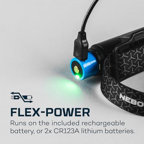 NEBO Einstein Powerful 1000 Lumen Headlamp with Flexpower, Compact Low-Profile Headlamp with 5 Light Modes, Black - style: 1000 Lumens