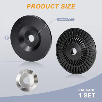 4 Inch Airway Buffing Wheel Flange Kit, 5/8 Inch Arbor Hole, Use with Extension Shaft, Safety Flange for Polishing Buffing Wheels, 1 Pair - color: Airway Flange Kit