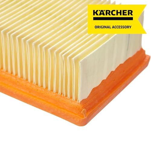 Kärcher Flat Pleated Filter for Karcher Wet Dry Vacuum - Compatible with WD 4, WD 5/P and WD 6 P S Wet Dry Vacs - Reusable Filter - style: Filter for WD4, WD5, WD 6