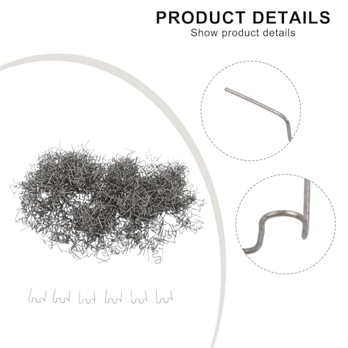 1000Pcs Welder Staples, 0.6mm S Wave Staples for Car Bumper Bodywork Plastic Stapler Repair Kit for Car Bumper Repair, Architectural Modeling, Plastic Craft Welding Supplies