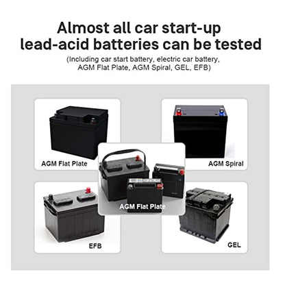 12V Car Battery Load Tester, Digital Auto Battery Analyzer, Automotive Alternator Tester for Truck SUV, Color TFT LCD Screen, Wide Application for All 12V Batteries