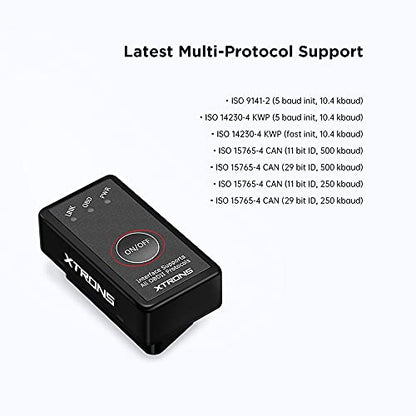XTRONS OBD2 II Car Auto Diagnostic Tool Car Code Reader Check Engine with ON/Off Switch for Android Car Stereo Phone - color: OBD01S