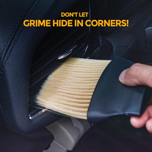 2PCS Car Detailing Brush, Automotive Interior Dusting Brush, Soft Car Interior Cleaning Tool for Dashboard Interior, Leather, Keyboard, Scratch-Free - size: 2PCS-A