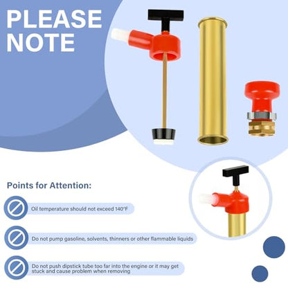 34060-0130 Marine Oil Extractor Pump 10.25" Long, 1.25" Diameter | Brass Boat Oil Change Pump for Oil Change,Boat Oil Extractor Pump Compatible with OMC/Mercruiser, 1 Gallon/Minute Output