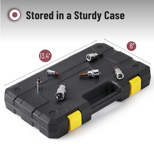 Bates Choice Torx Bit Socket Set, 34 pcs Set with Case, T6-T70, 1/4", 1/2" & 3/8" Drive, Solid and Tamper Proof Star Bit Socket Set