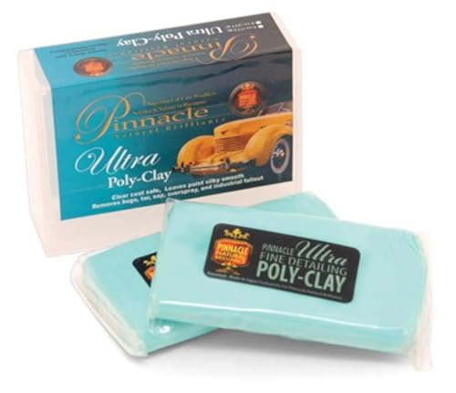 Pinnacle Natural Brilliance Ultra Fine Poly Detailing Clay Bar | Gentle Paint Decontamination | Slick, Reflective Finish | 2-Pack | 4oz Bars | Elastic & Ultra-Fine Formula | PIN-510-2