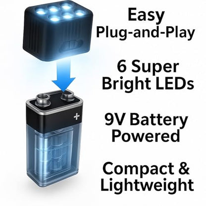 IN SELECT 9 Volt Small Pocket Led Mini Flashlight -High Lumens Compact Portable Emergency Light Multi Mode Handheld Flashlight Light for Camping Hiking and Outdoor Use (2Pack,Battery not Included)