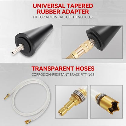 Auto Dynasty Cooling System Vacuum Purge Refill Kit with Pressure Guage Hoses Automotive Coolant Cooling System for Car Van SUV Truck - size: Vacuum Purge Refill Kit