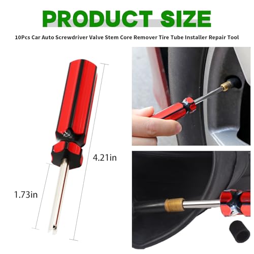 10Pcs Car Auto Screwdriver Valve Stem Core | Remover Tire Tube Installer Repair Tool 6523339