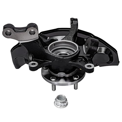 Detroit Axle - 4pc Steering Knuckles Kit for 07-09 Toyota Camry [4-Wheel ABS], 2 Front Steering Knuckles & Wheel Bearing Hubs 2 Rear Wheel Bearing and Hubs 2007 2008 2009 Replacement - size: 4UW48715/Kit