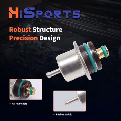 HiSport Fuel Injection Pressure Regulator PR317 Replacement for Ford Fiesta Ka Excursion Courier E-150 E-250 E350 E-450 E-550 F-150 F53 F-250 F-350 F-450 F-550 Windstar for Mercury Sable, 2.7 Bar - size: HSFPRPR317
