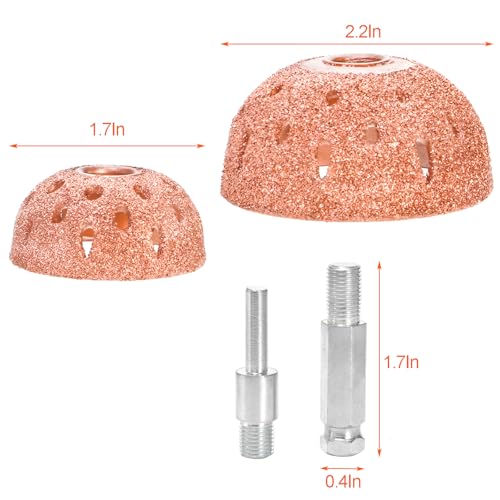 WUWEOT Flat Tire Repair Patch Tools, 42mm 55mm Low High Two Speed Tungsten Steel Buffing Wheels with Repair Patch Tyre Roller Tool and Tire Inner Liner Scraper for Car Truck Tube Motorcycle Bike