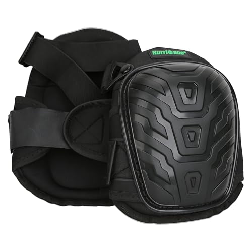 HURRICANE Professional Knee Pads for Men & Women-Heavy Duty Gel & Foam Cushion with Adjustable Straps, Non-Slip Work Knee Pads for Construction, Flooring, Gardening, Welding, Plumbers & Electricians